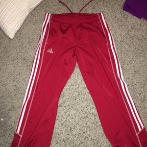 Red adidas sweatpants